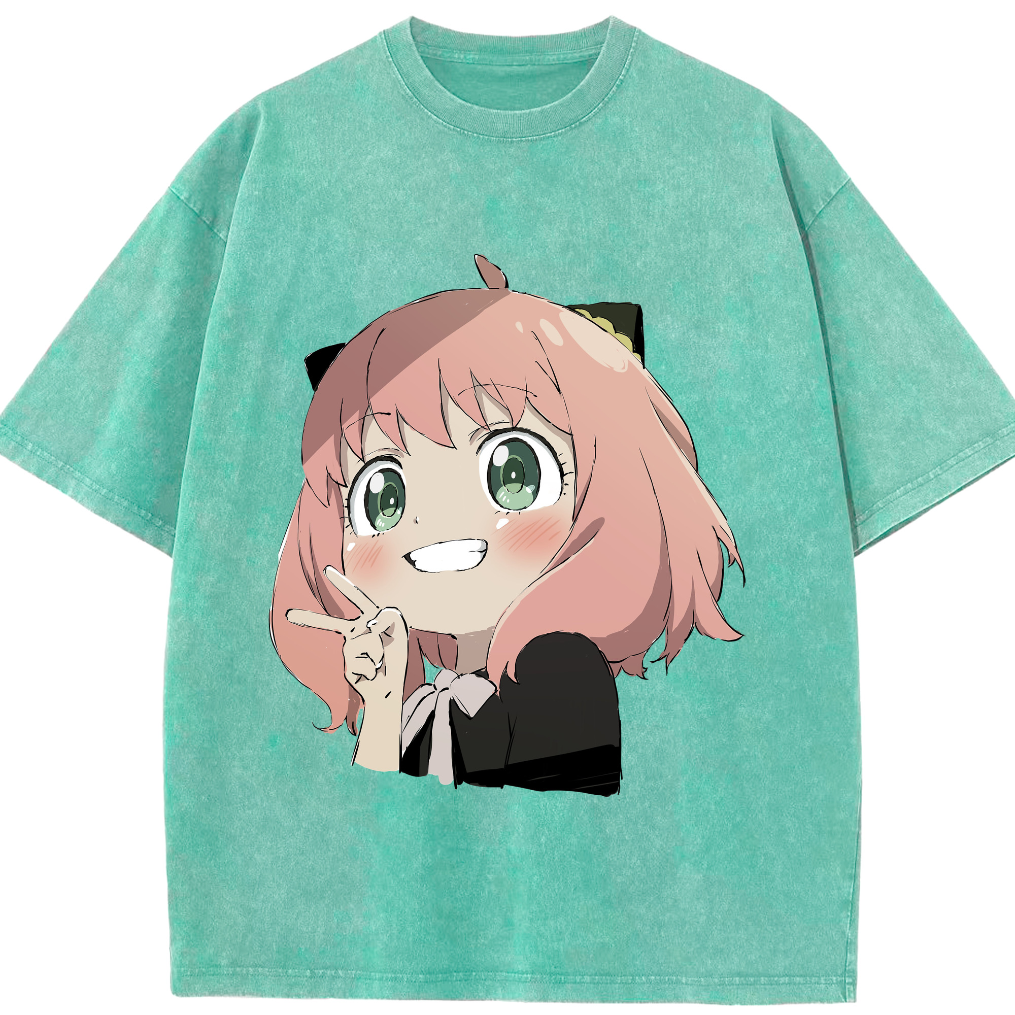 （画像用） SPY×FAMILY间谍家家酒 綿100% ヴィンテージ風 半袖Tシャツ（フロントプリント）